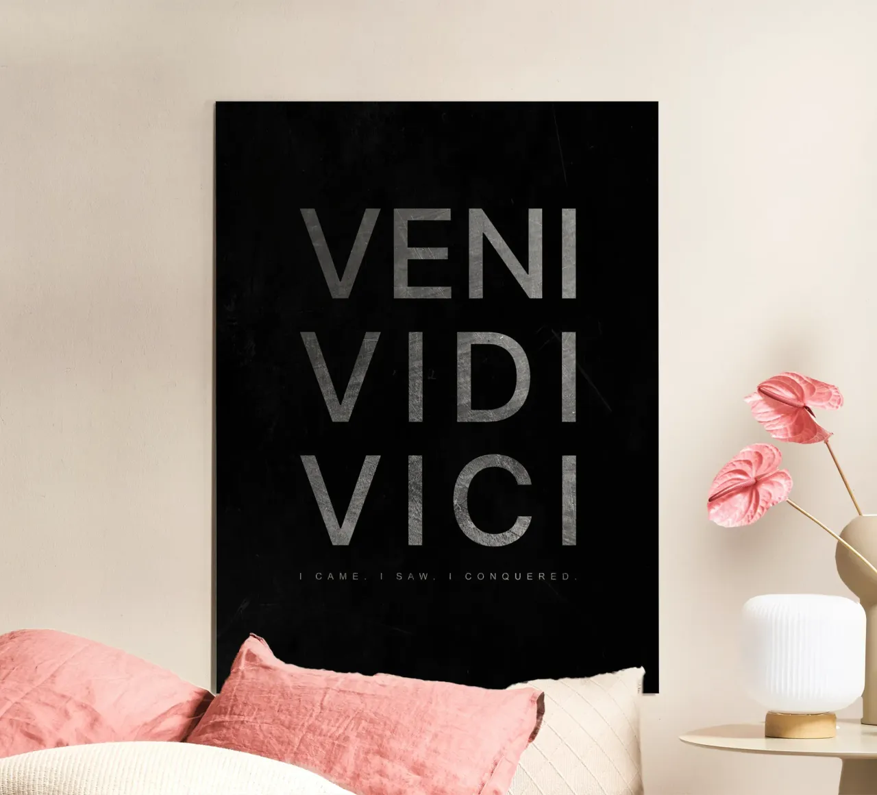 Veni Vidi Vici Ik Kwam. Ik Zag. Ik Overwon. poster van Inspirify
