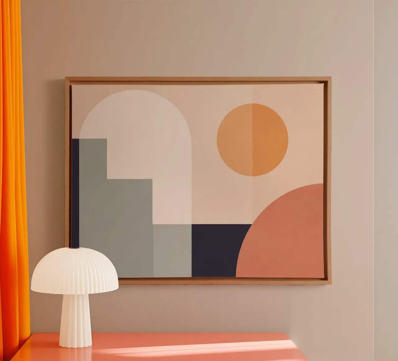 geometric abstract 149 canvas with Floater frame by Gaite