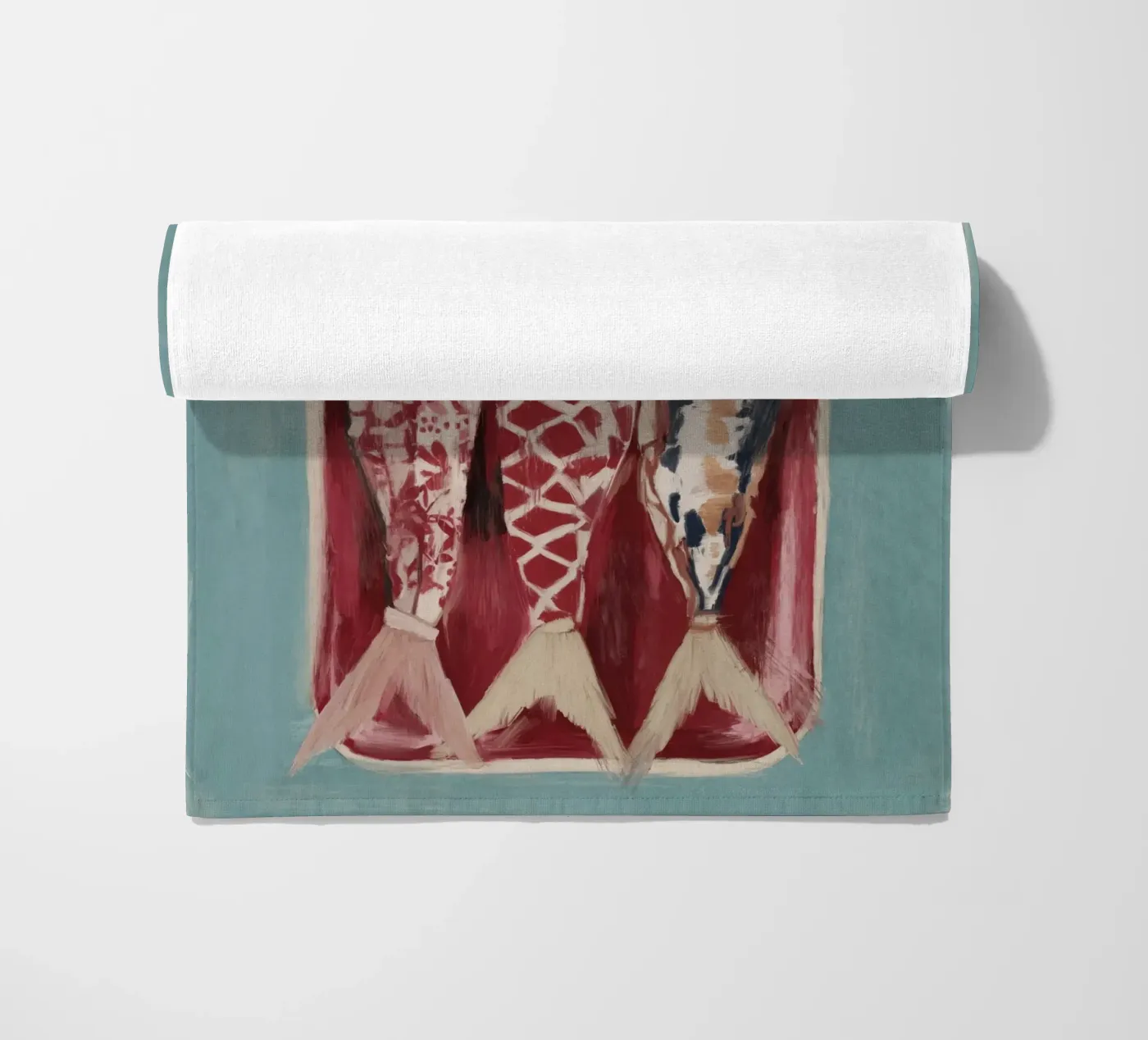 Trio di pesci decorati telo mare da ThingDesign