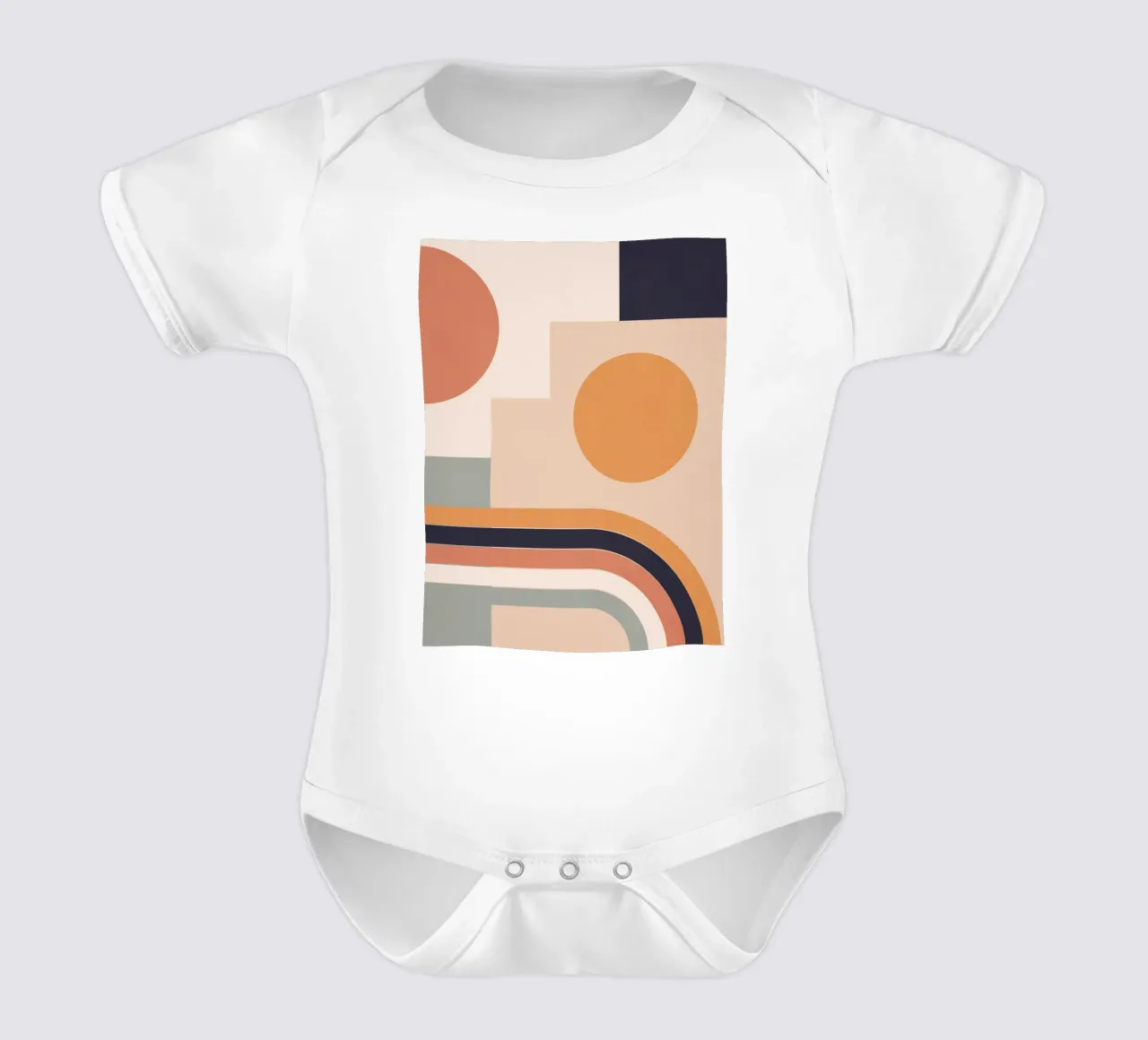 geometrisch abstract 150 babyrompertje korte mouwen van Gaite