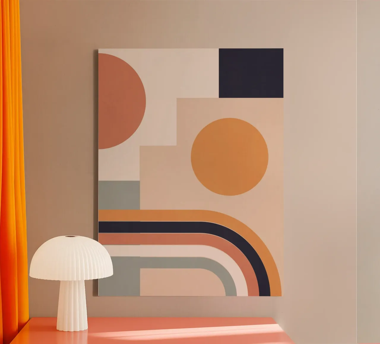geometric abstract 150 canvas with Floater frame by Gaite