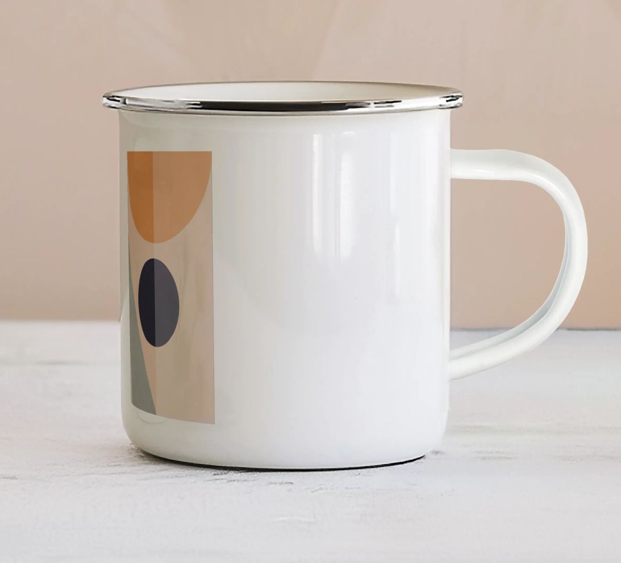 geometric abstract 151 enamel mug by Gaite