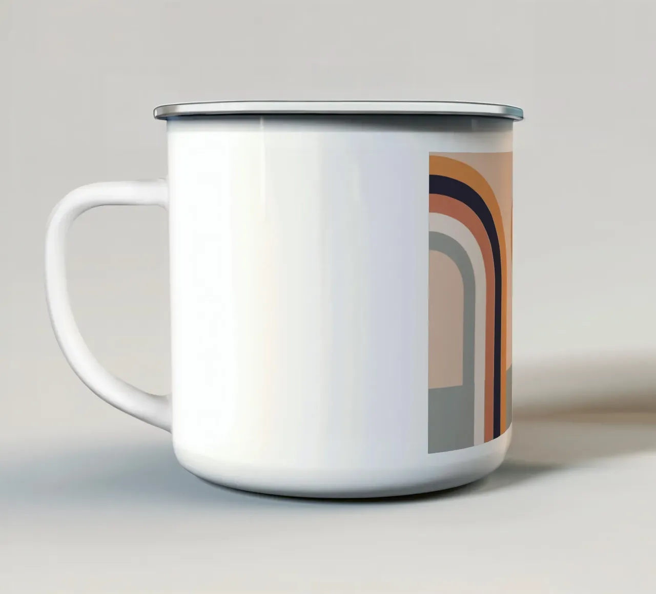 geometrisch abstract 151a emaille mok van Gaite