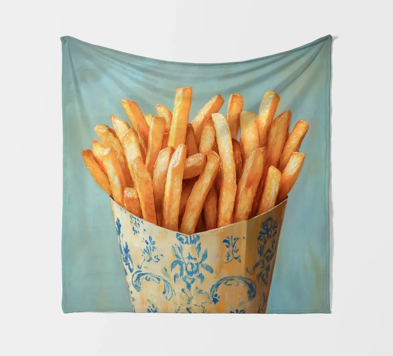 Patatine fritte nostalgiche coperta in pile da Carinaprint