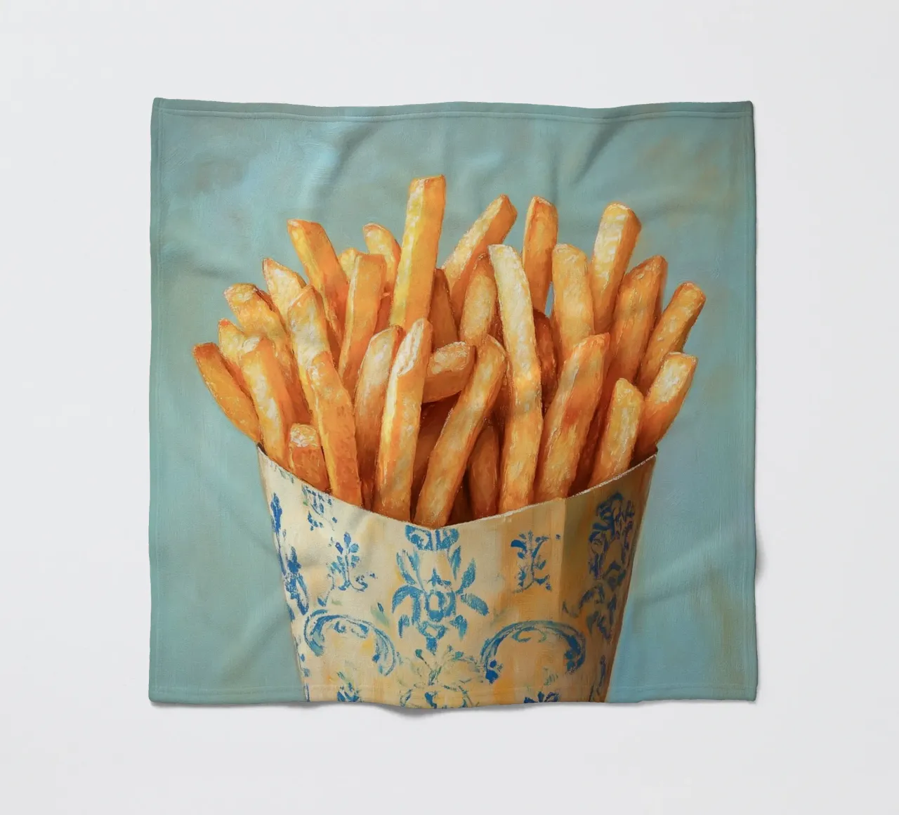 Patatine fritte nostalgiche coperta in pile da Carinaprint