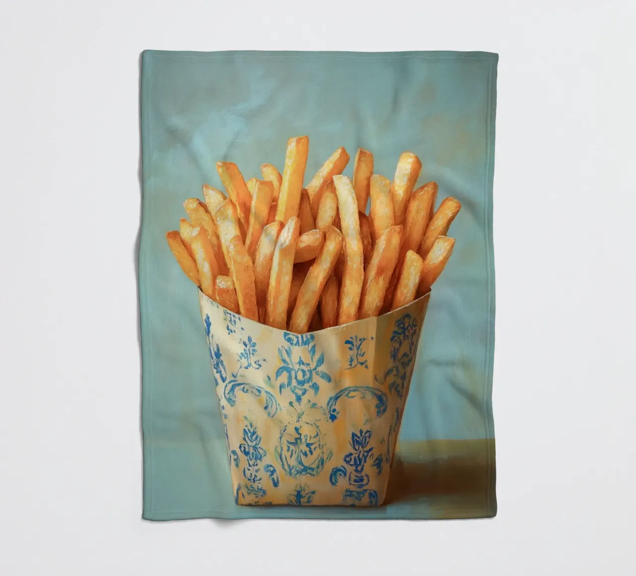 Patatine fritte nostalgiche coperta in pile da Carinaprint