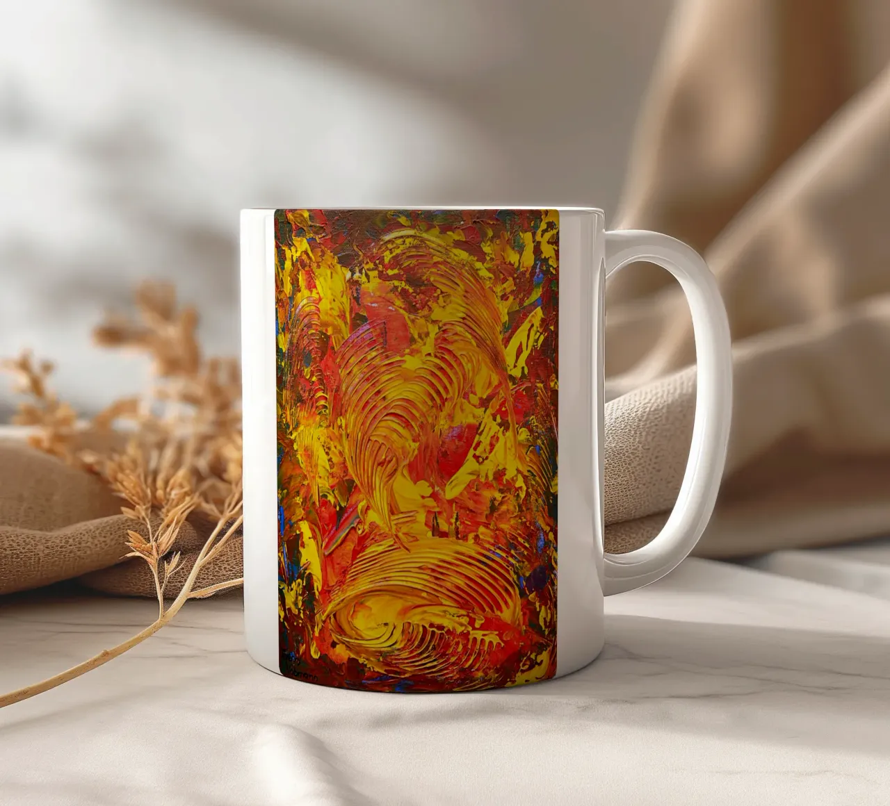 ABSTRACT FIGURE 7 tazza in ceramica da Thierry Vobmann Abstract painting