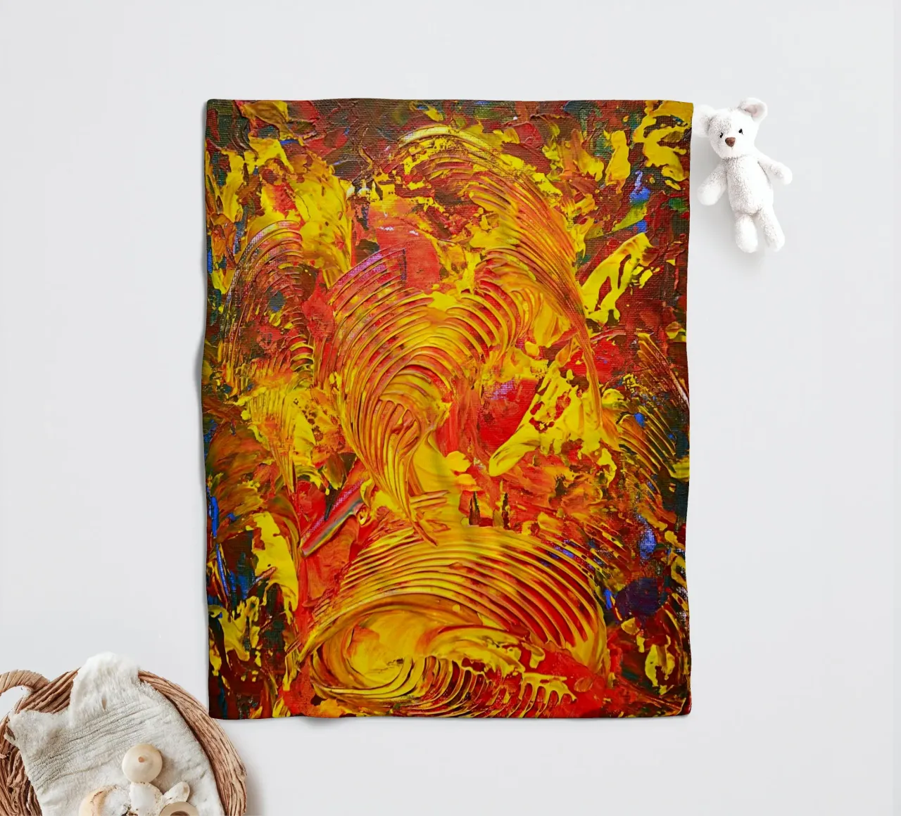 ABSTRACT FIGURE 7 coperta in pile da Thierry Vobmann Abstract painting