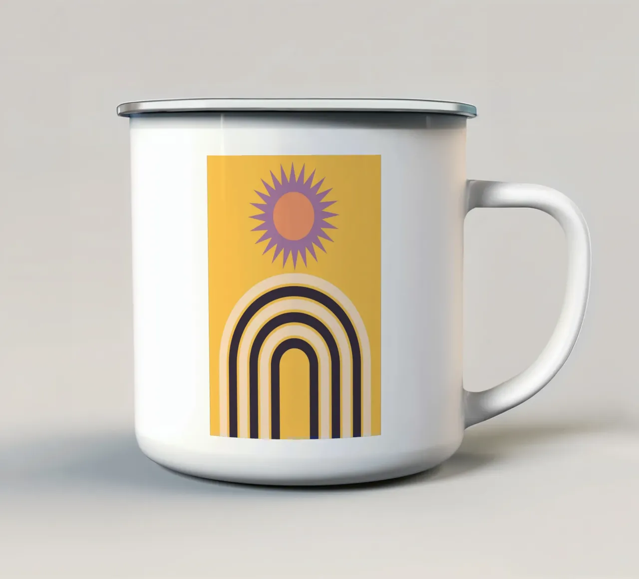 Astrazione geometrica 04 tazza in smalto da Gaite