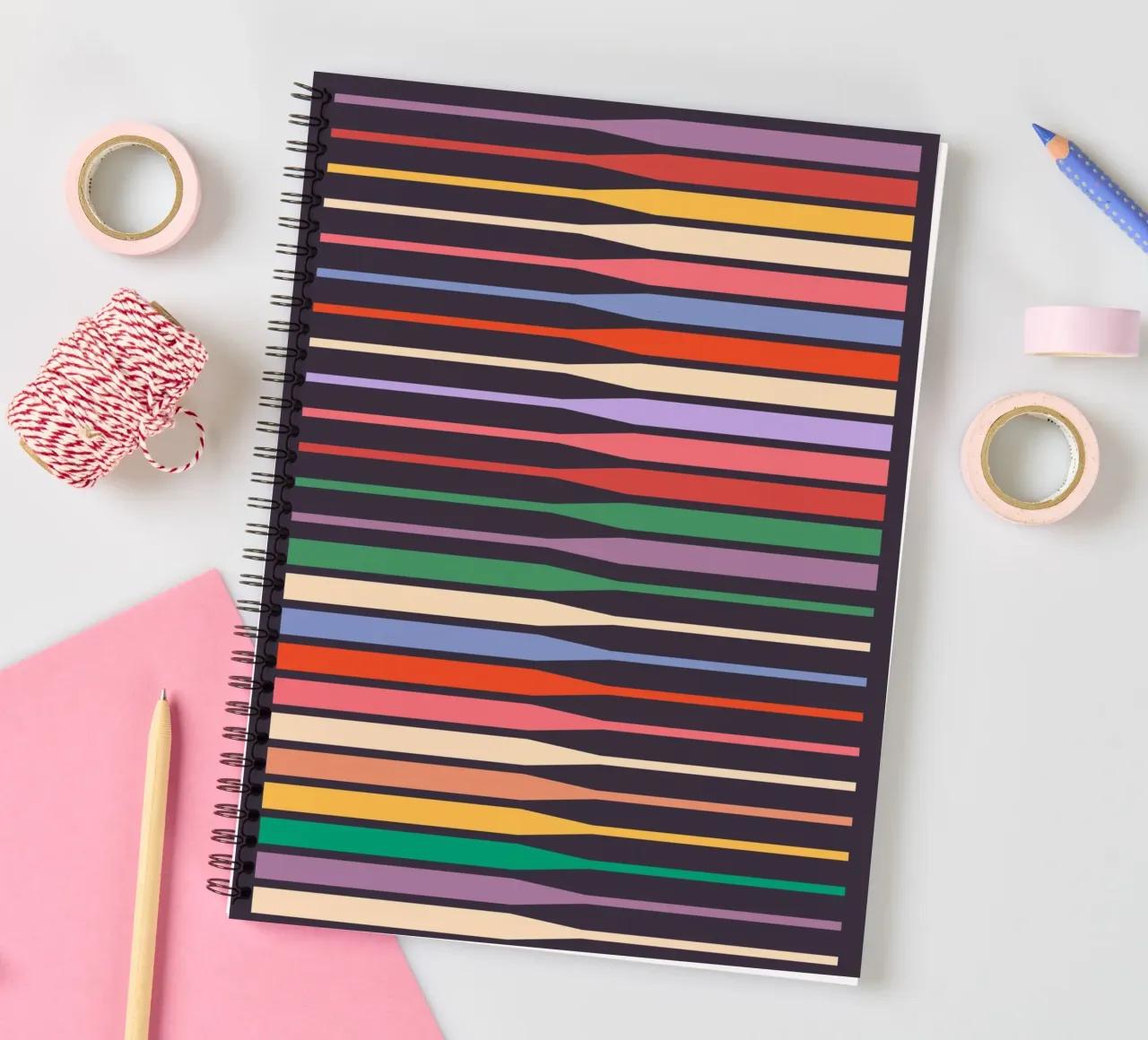 Geometric Abstraction 05 spiral notebook by Gaite