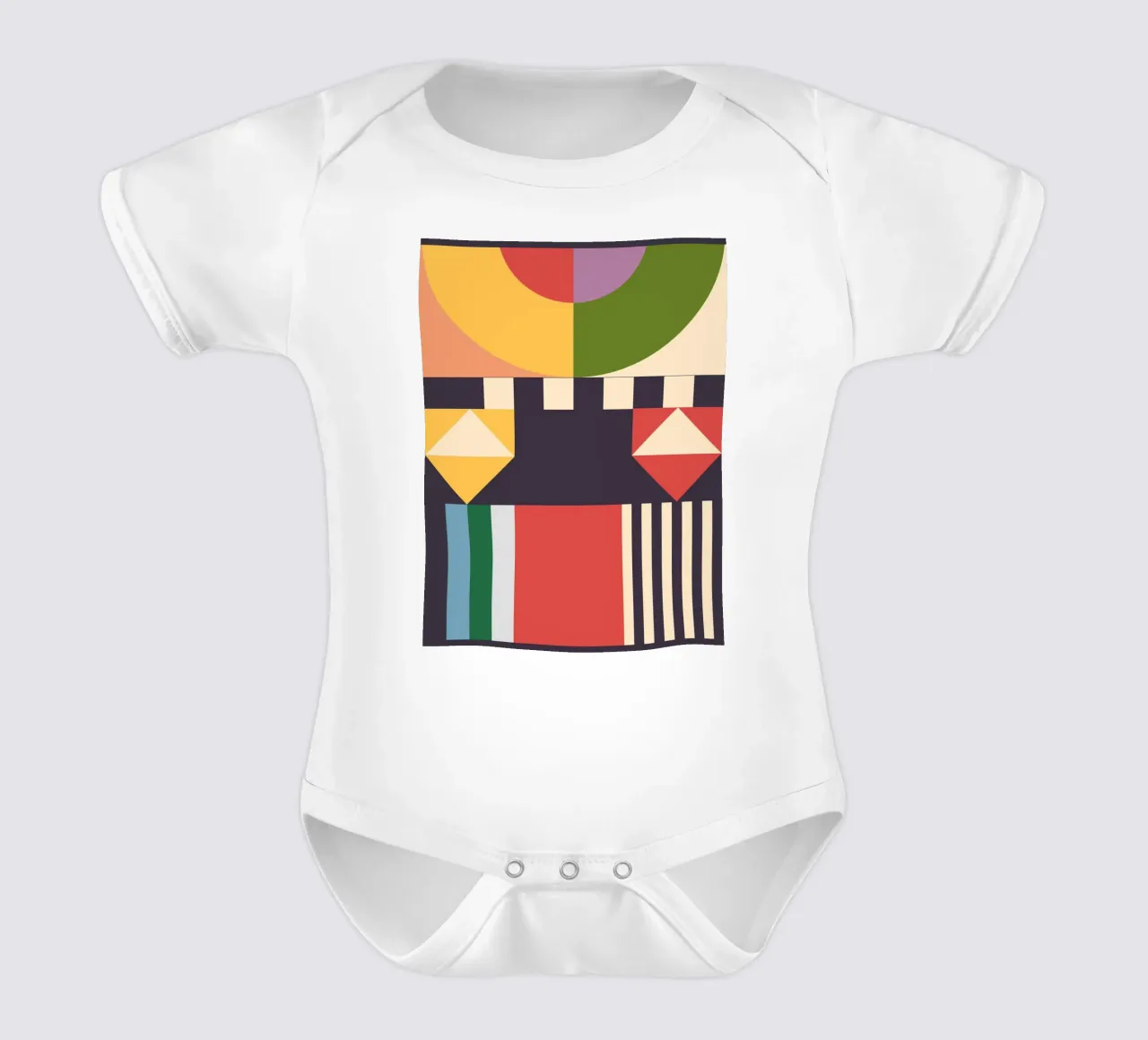 Astrazione geometrica 07 body neonato maniche corte da Gaite