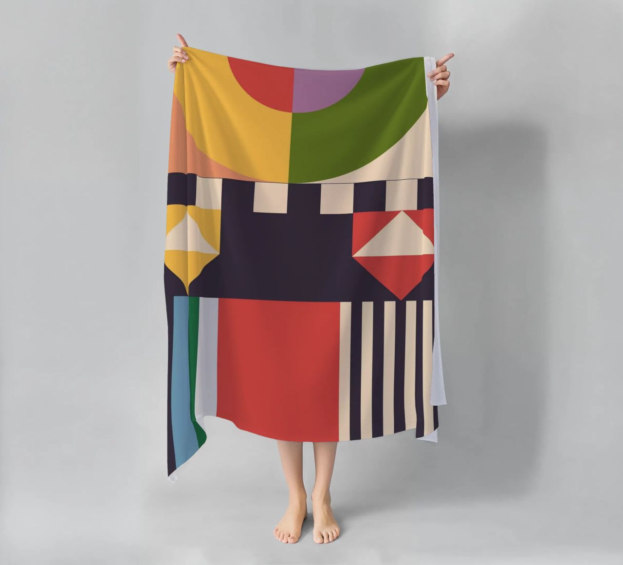 Geometric Abstraction 07 beach towel by Gaite