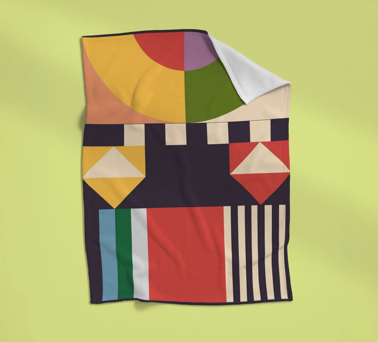 Geometric Abstraction 07 fleece blanket by Gaite