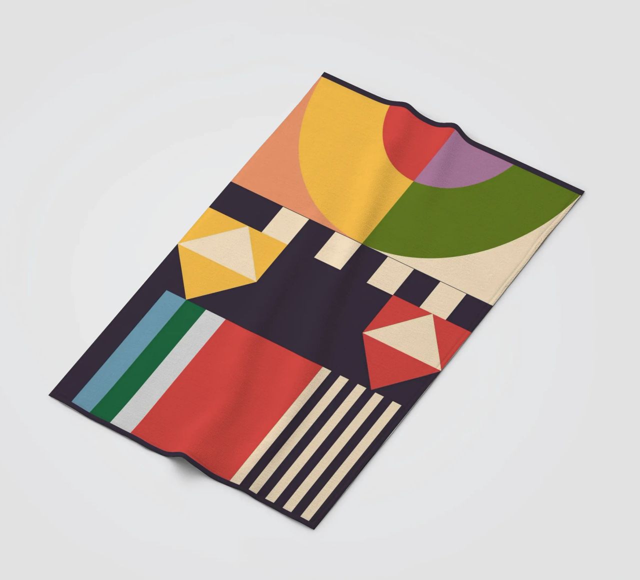 Geometric Abstraction 07 fleece blanket by Gaite