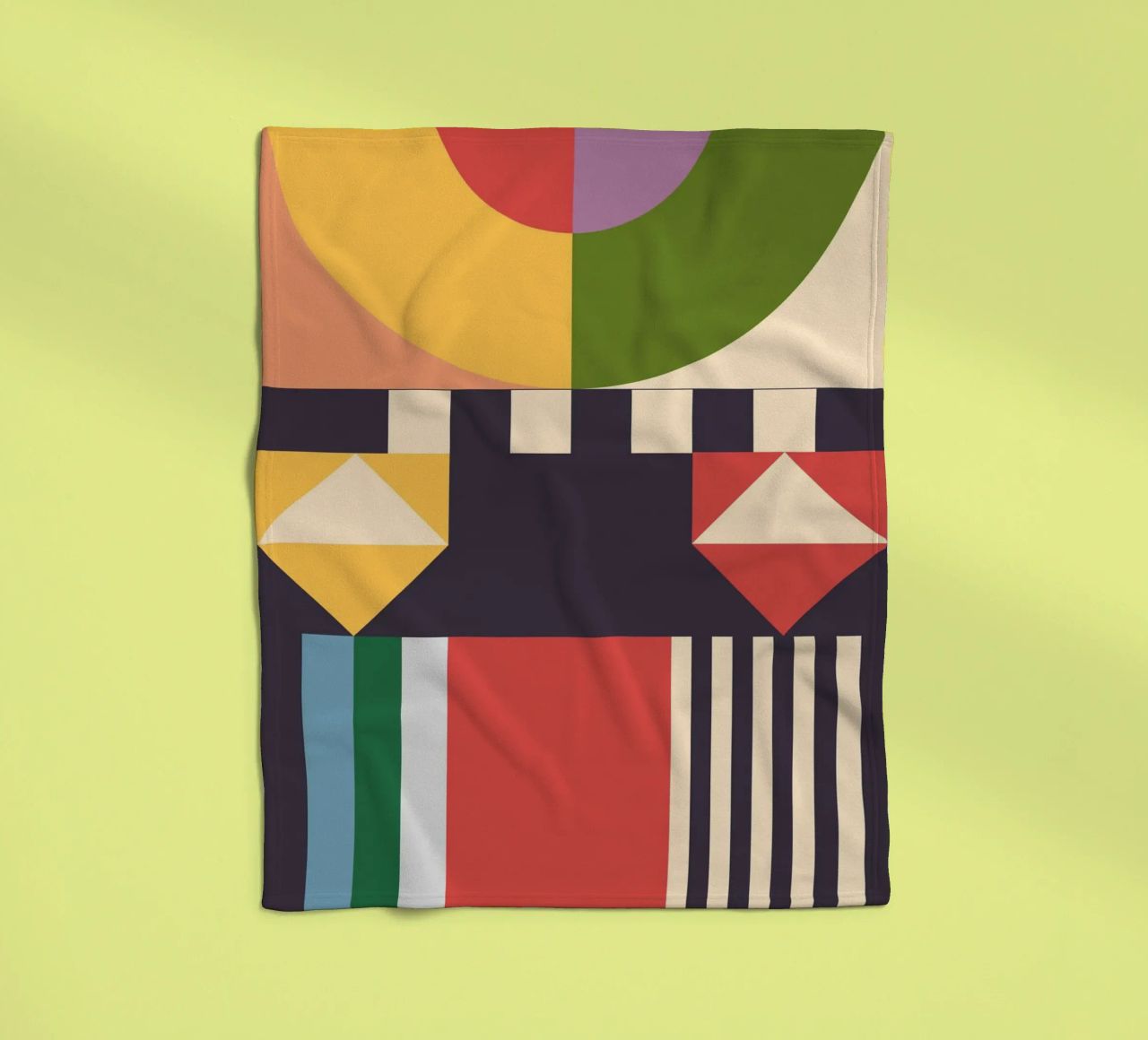 Geometric Abstraction 07 fleece blanket by Gaite