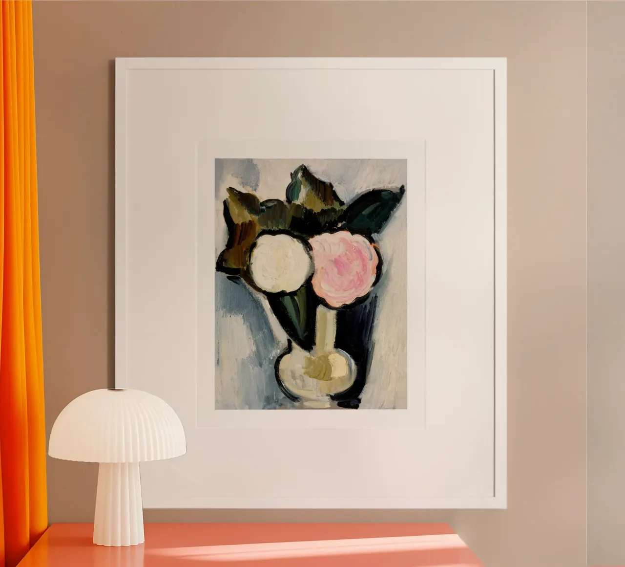 Pink and White Flowers in a Vase poster da Second Canvas