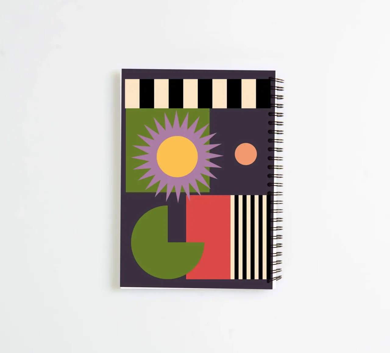 Geometric Abstraction 09 spiral notebook by Gaite