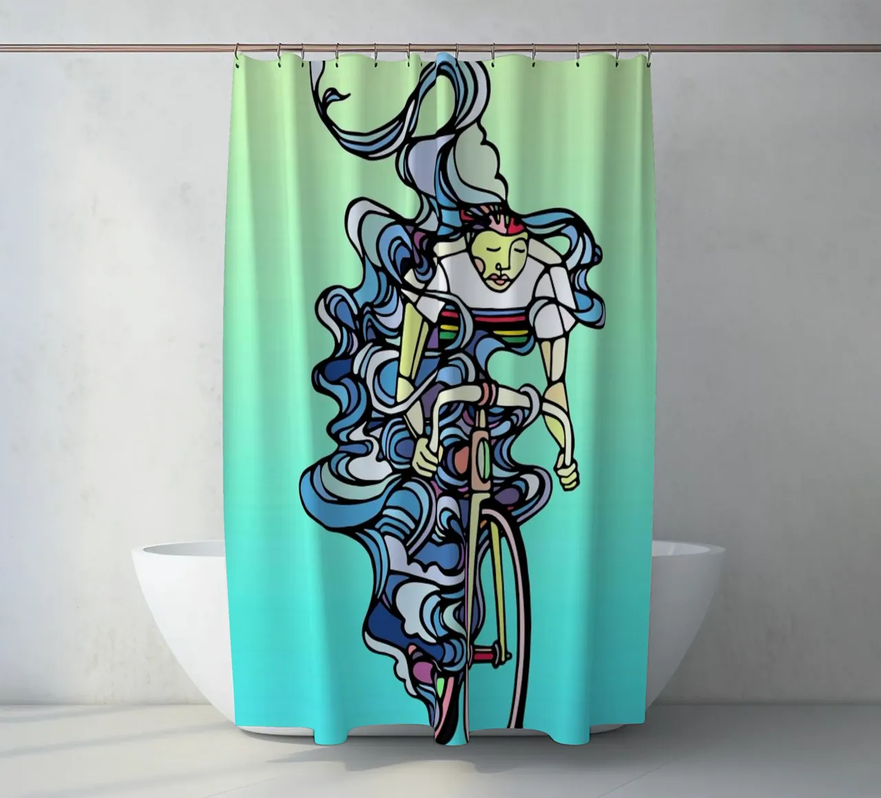 On the Road shower curtain by Ninhol