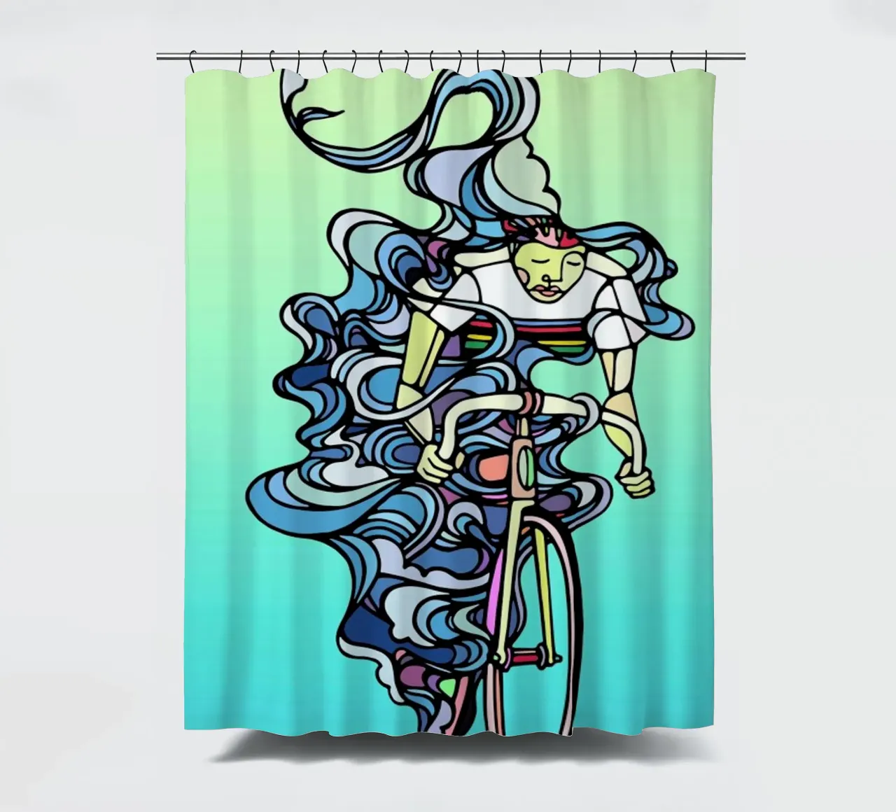 On the Road shower curtain by Ninhol