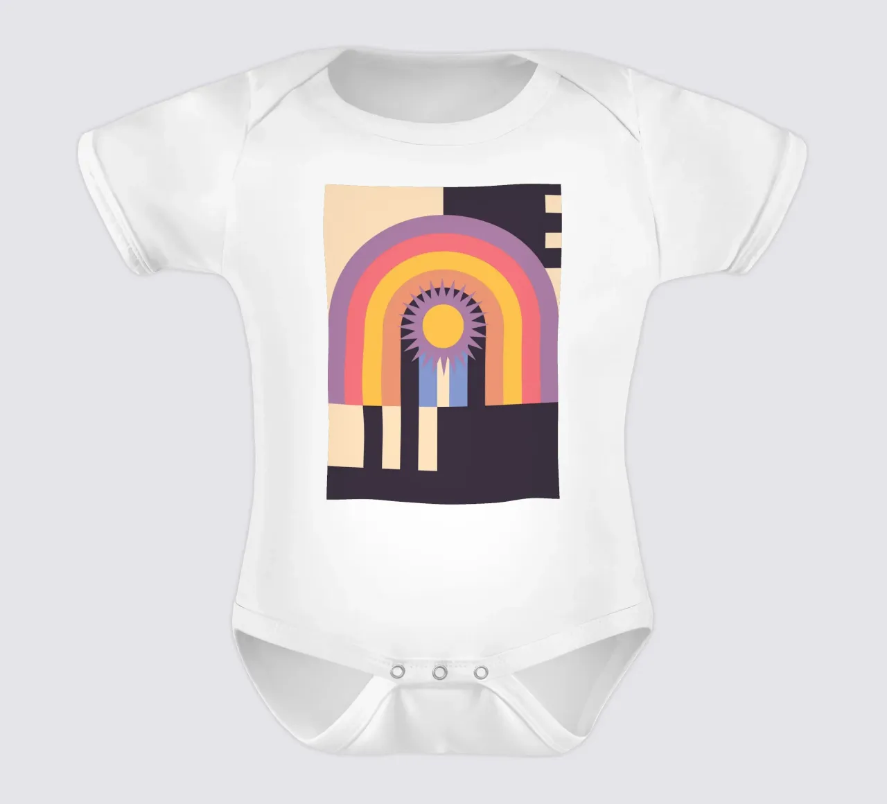 Astrazione geometrica 012 body neonato maniche corte da Gaite