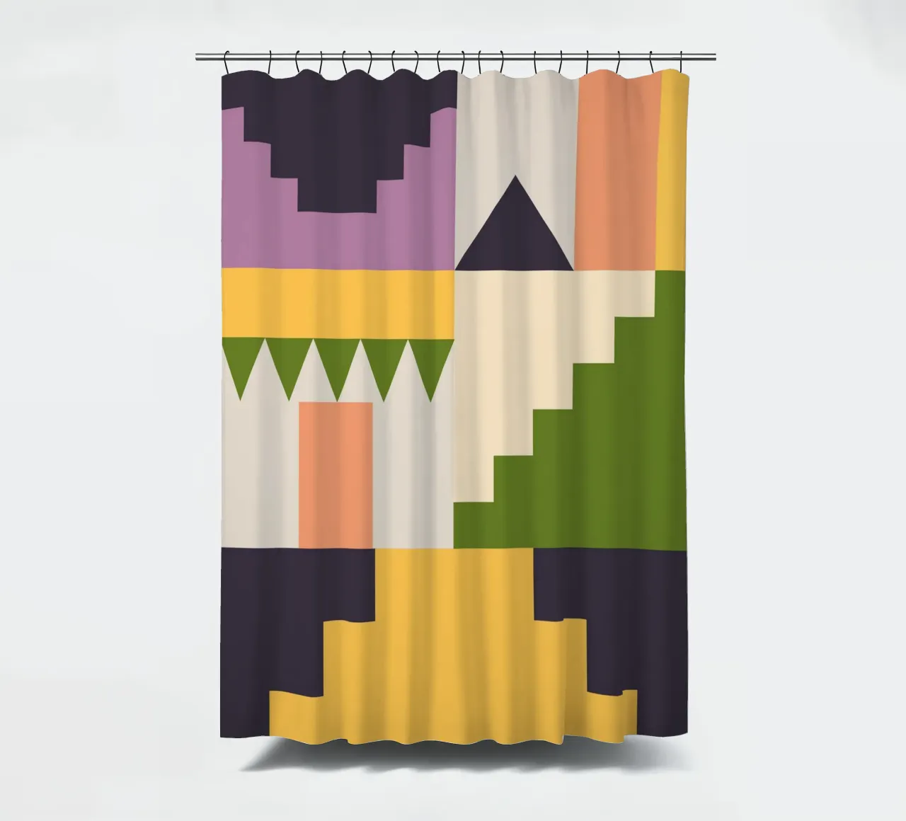 Geometric Abstraction 016 shower curtain by Gaite