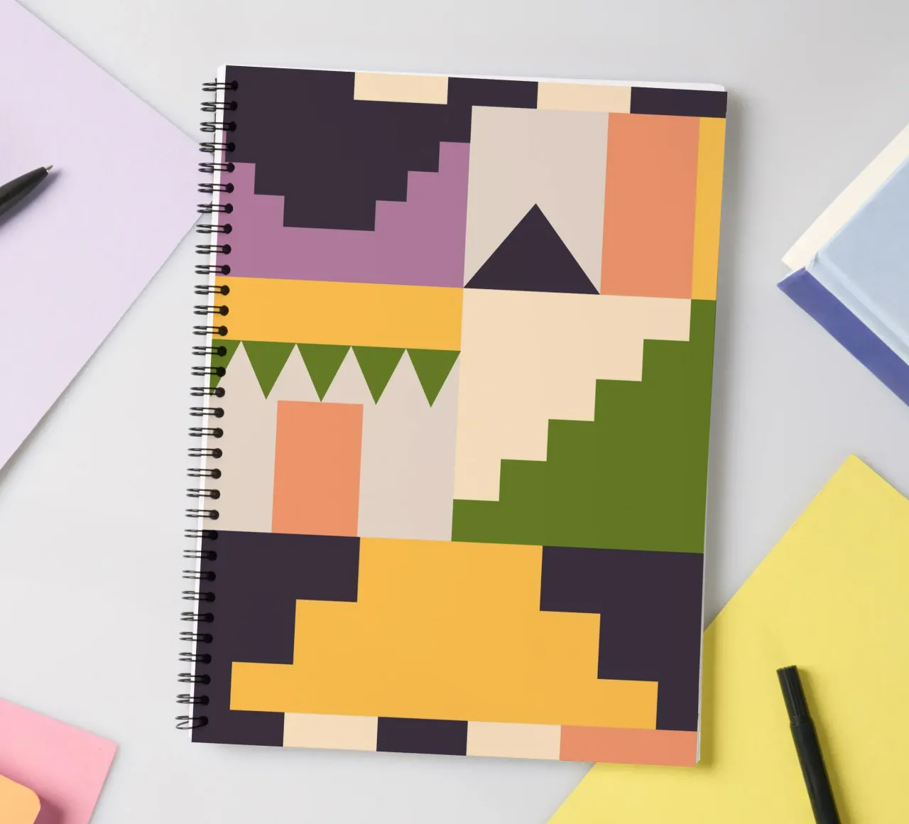 Geometric Abstraction 016 spiral notebook by Gaite