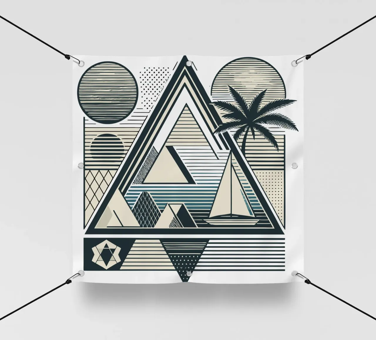Fuga geometrica telo in pvc da artdesign1985