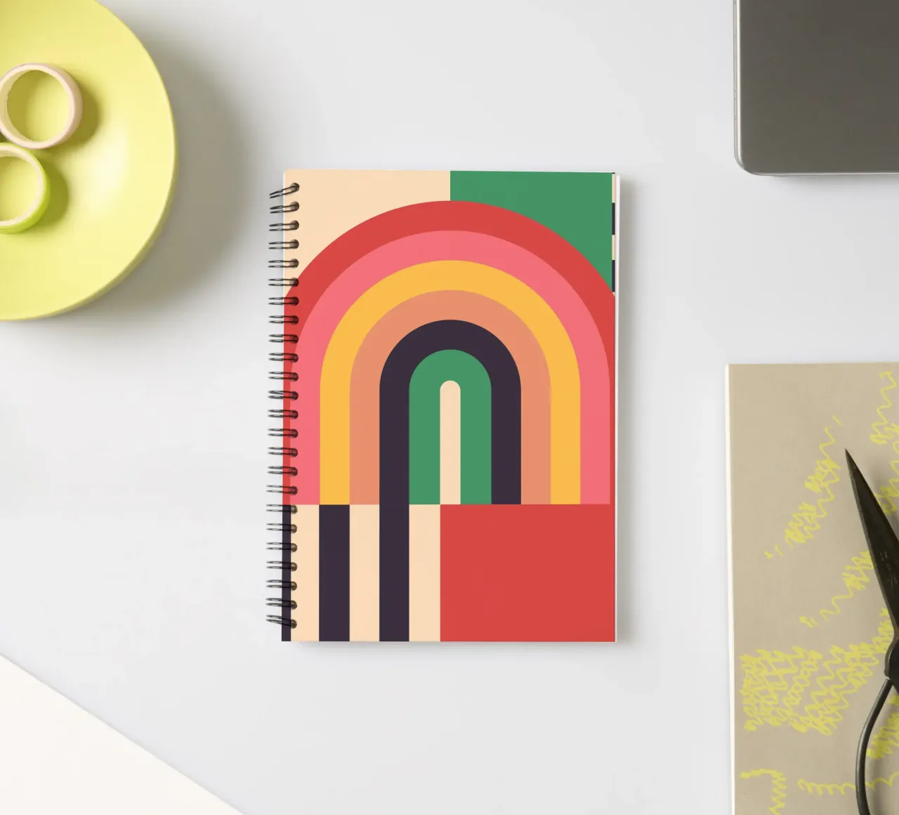 Geometric Abstraction 019 spiral notebook by Gaite