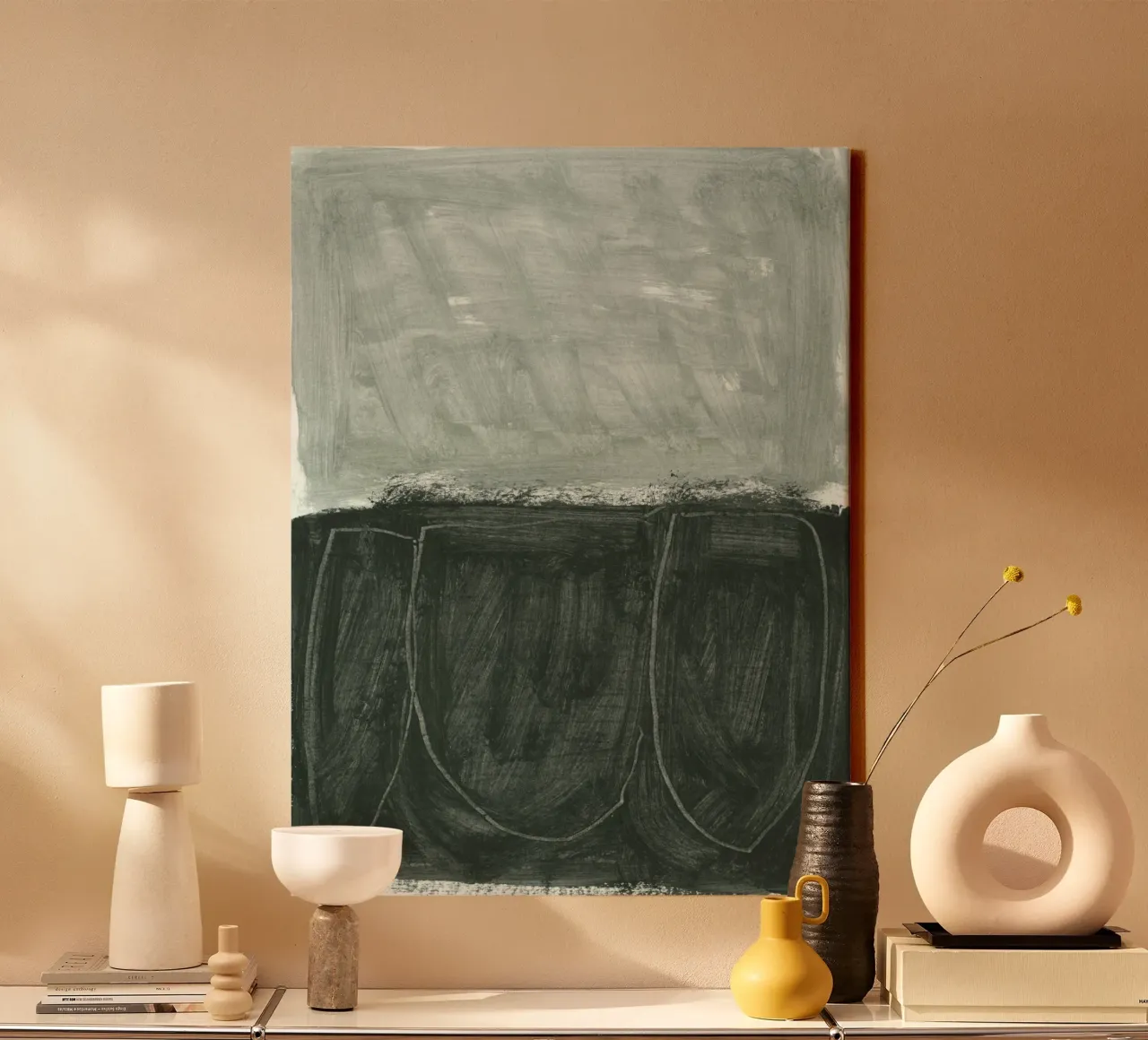 abstract study tela con Cornice a cassetta da IRIS LEHNHARDT FINE ART