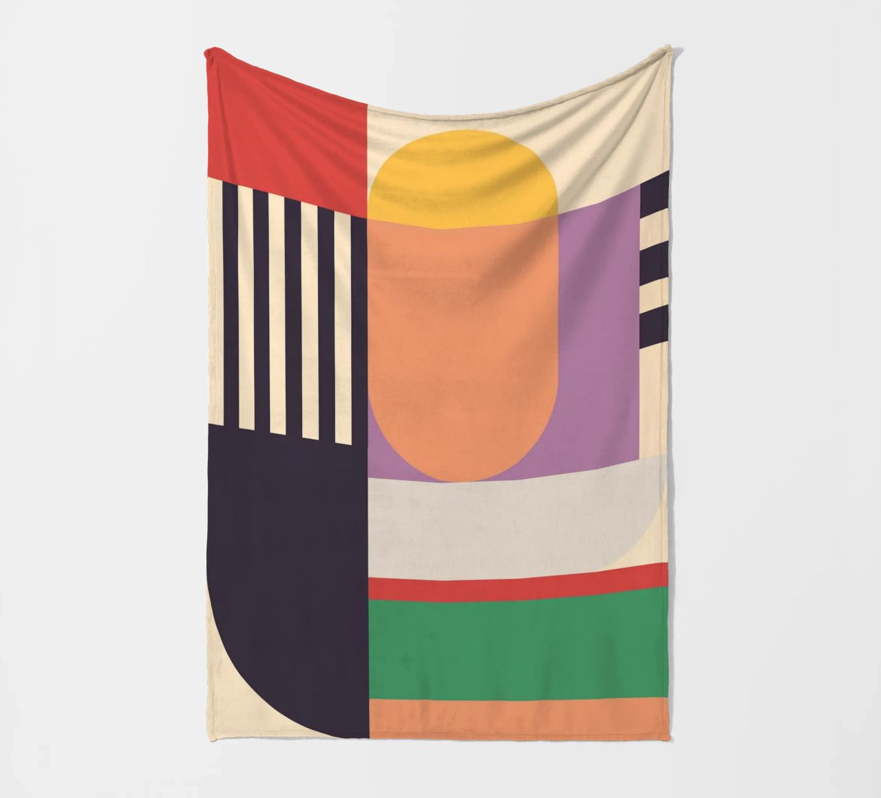 Geometric Abstraction 020 fleece blanket by Gaite