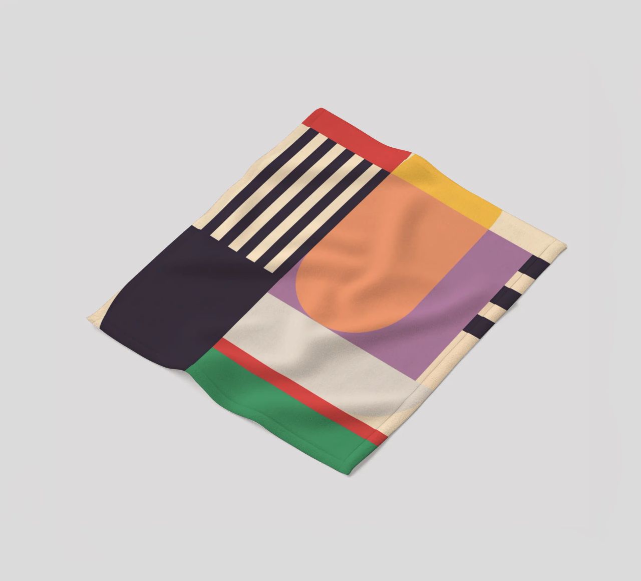 Geometric Abstraction 020 fleece blanket by Gaite