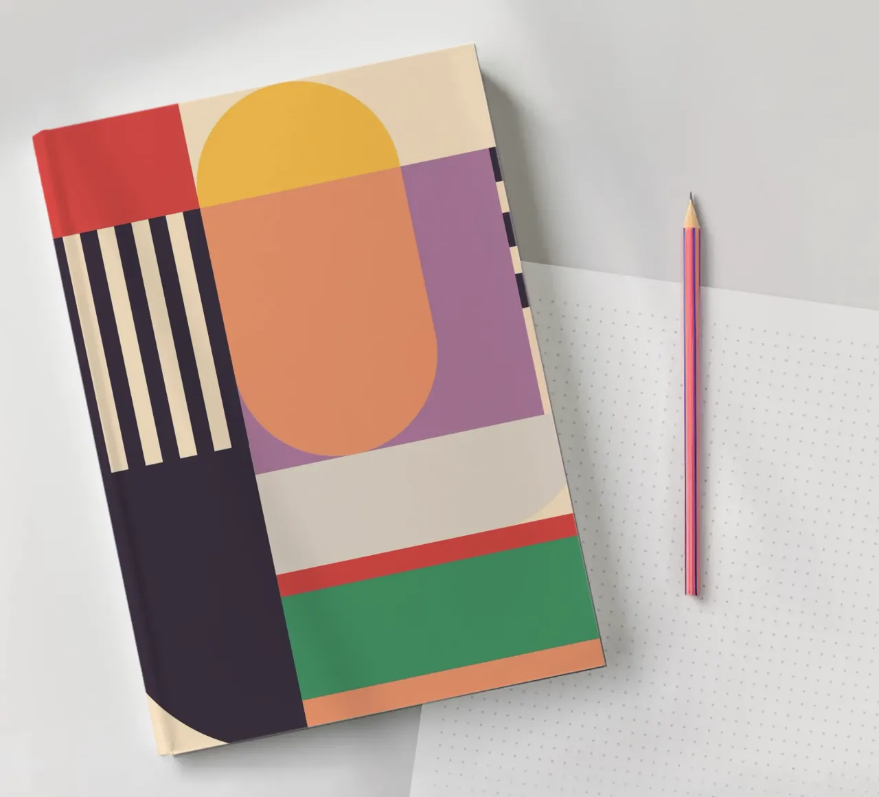 Geometrische Abstraktion 020 Notizbuch von Gaite