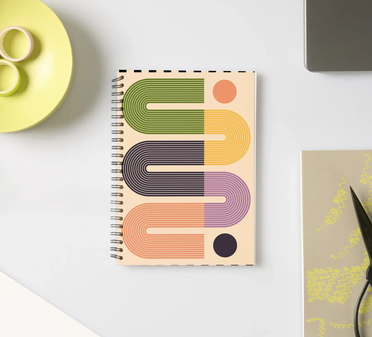 Geometric Abstraction 024 spiral notebook by Gaite