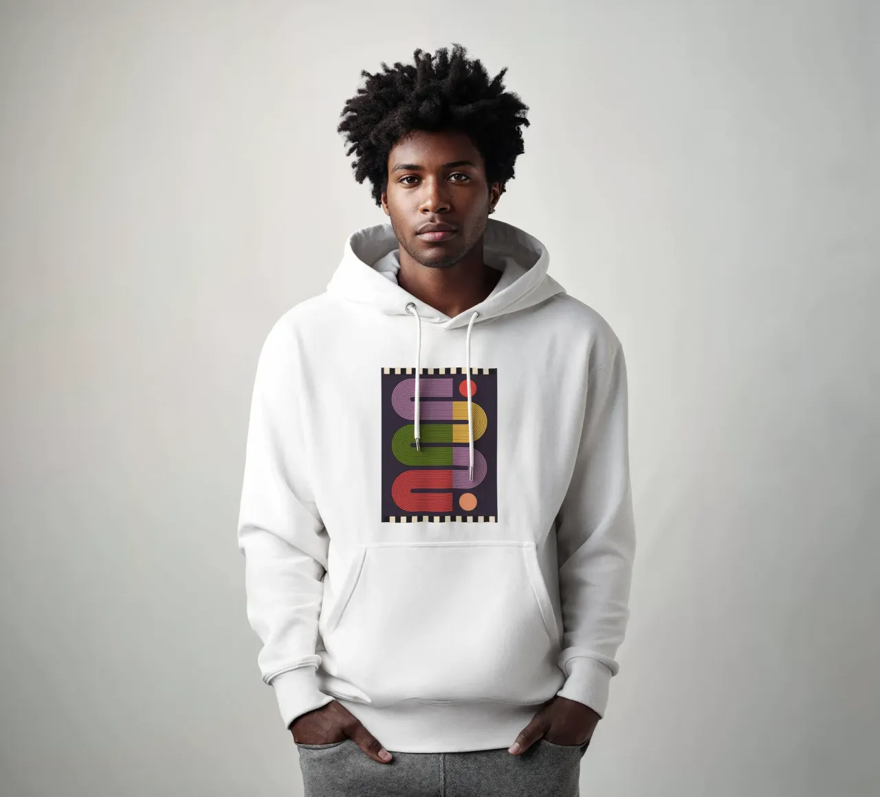 Abstracción geométrica 025 sudadera con capucha de Gaite