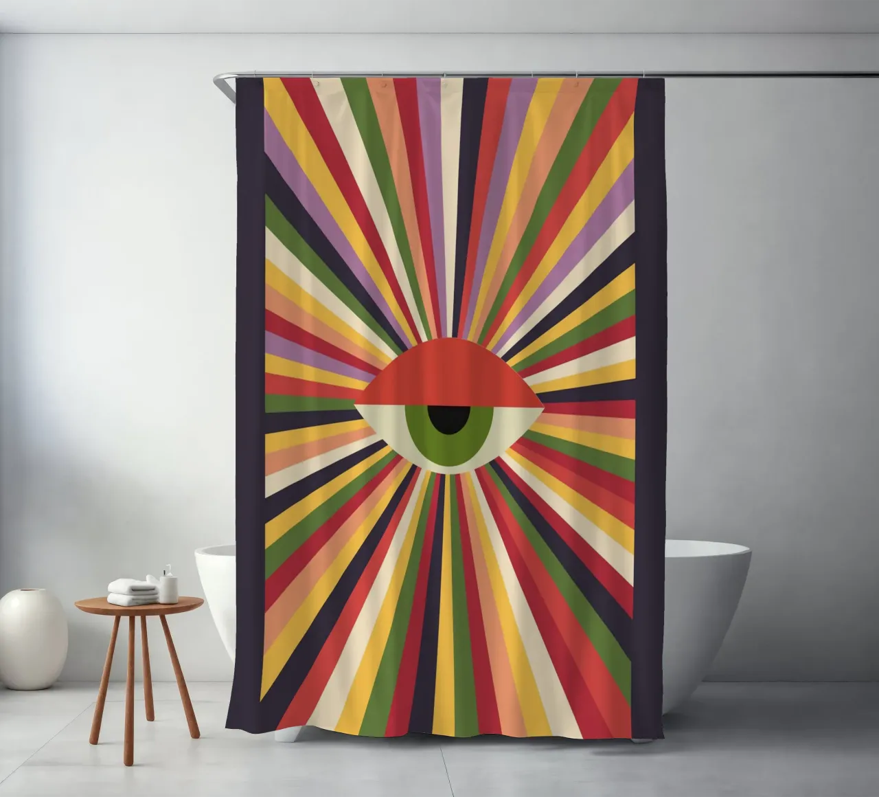 Geometric Abstraction 026 shower curtain by Gaite
