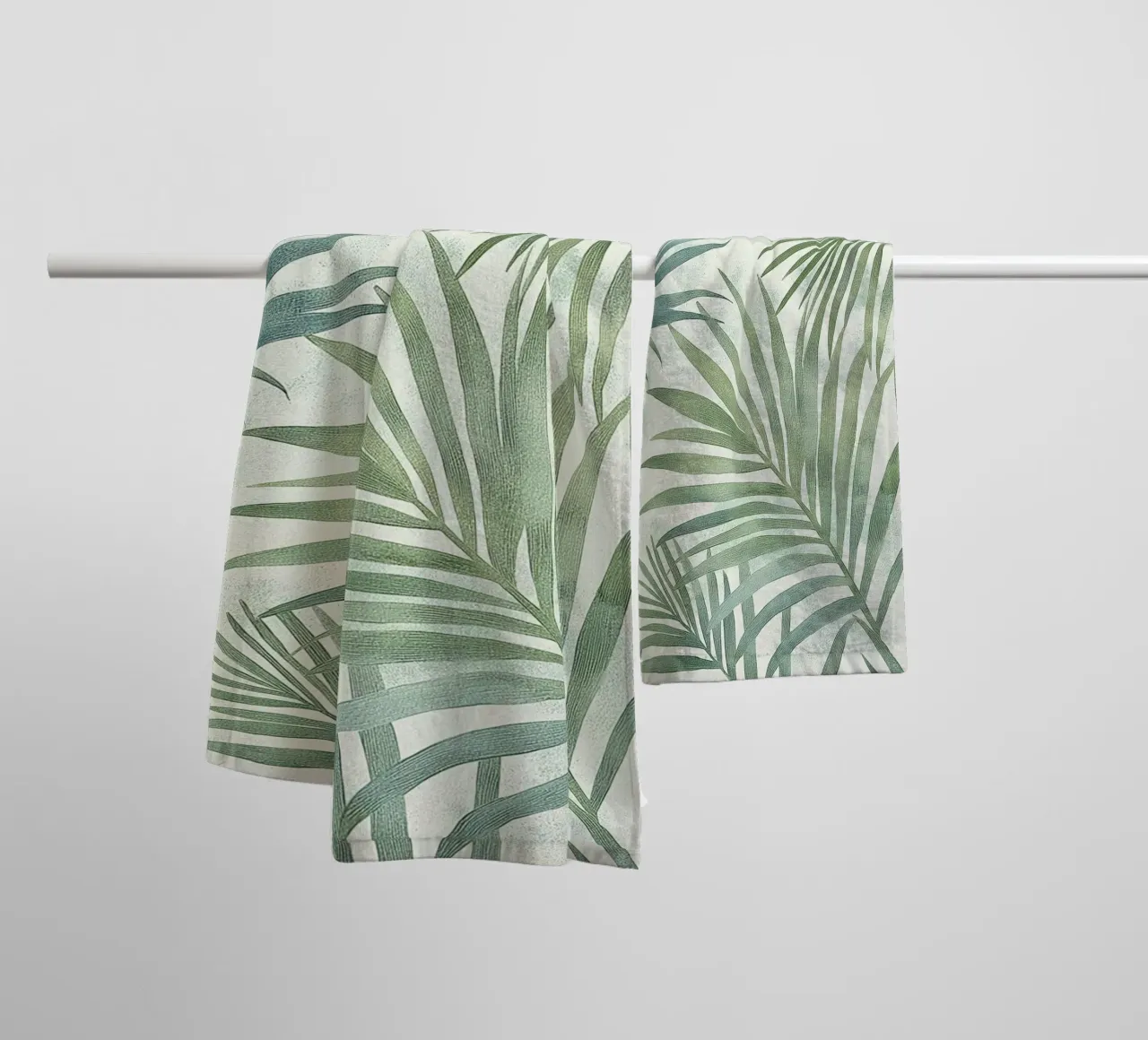 Foglie di palma botaniche Boho Tropical Greenery Piante d'arte asciugamano da bagno da Gentle Echoes Art