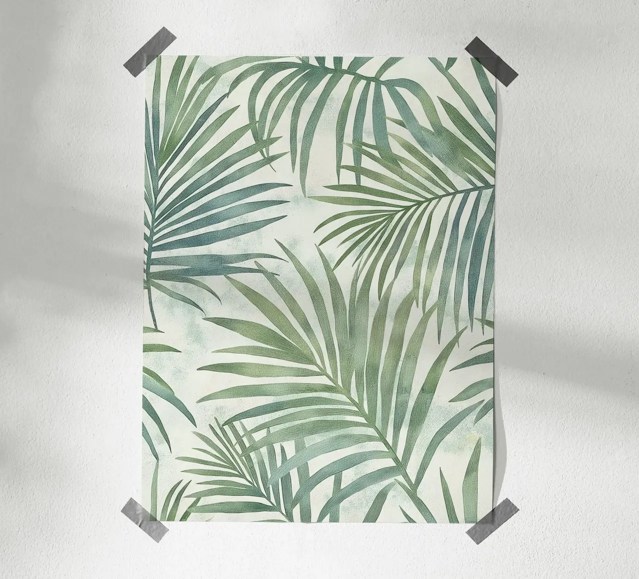 Foglie di palma botaniche Boho Tropical Greenery Piante d'arte carta hahnemühle da Gentle Echoes Art