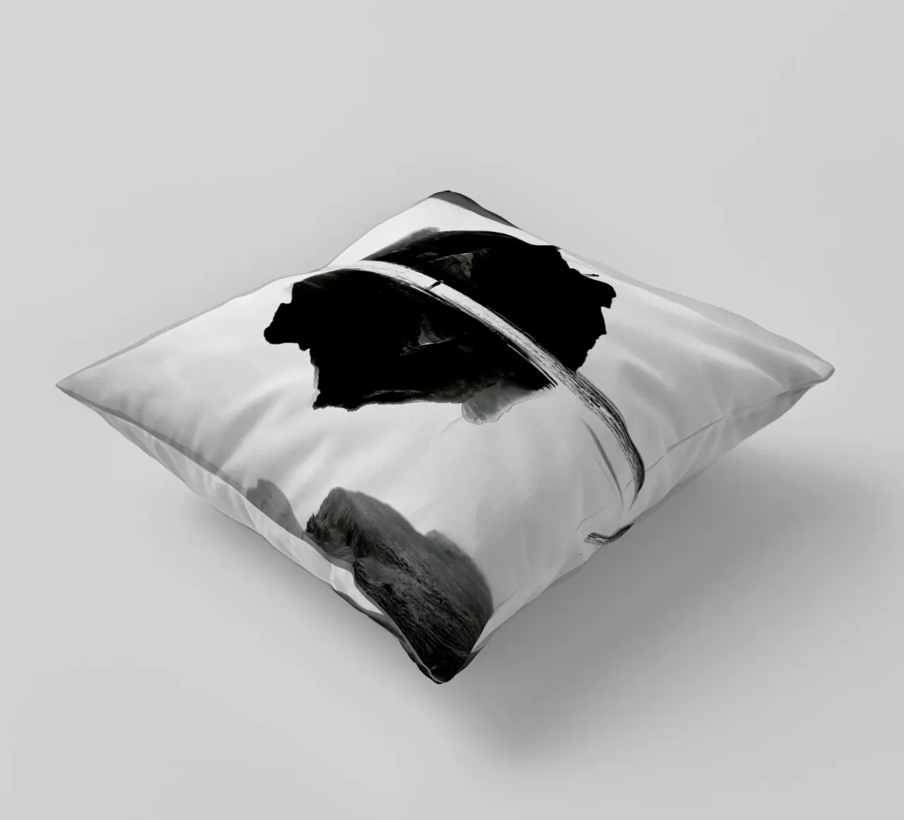 Black Isolation Island cuscino da Stoian Hitrov