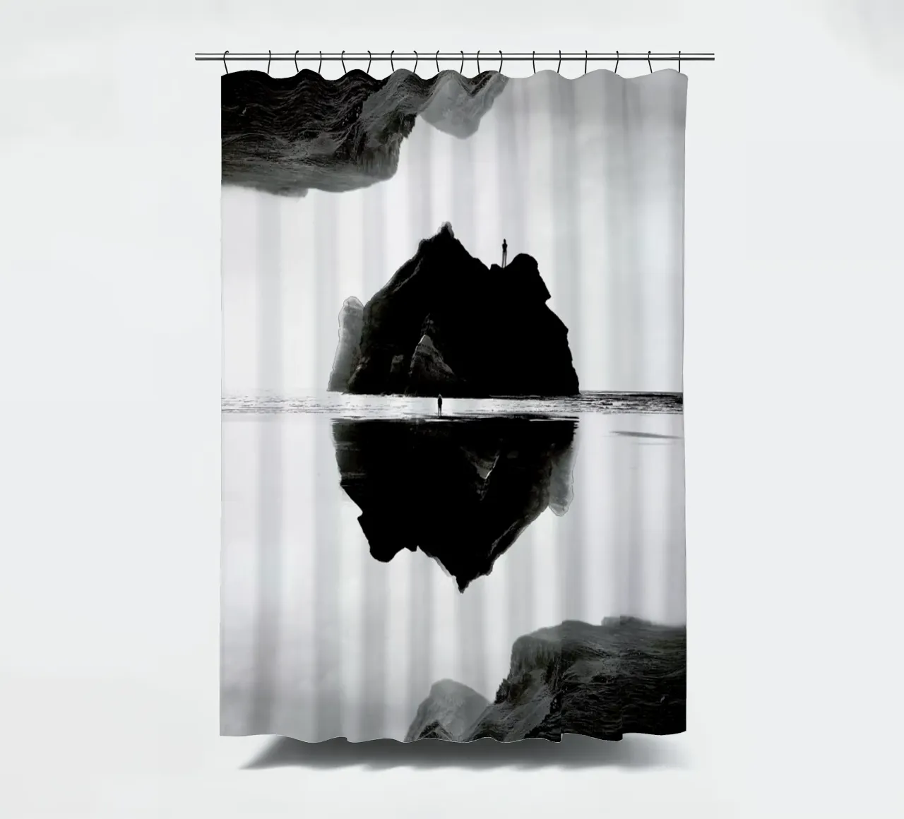 Black Isolation Island tenda da doccia da Stoian Hitrov
