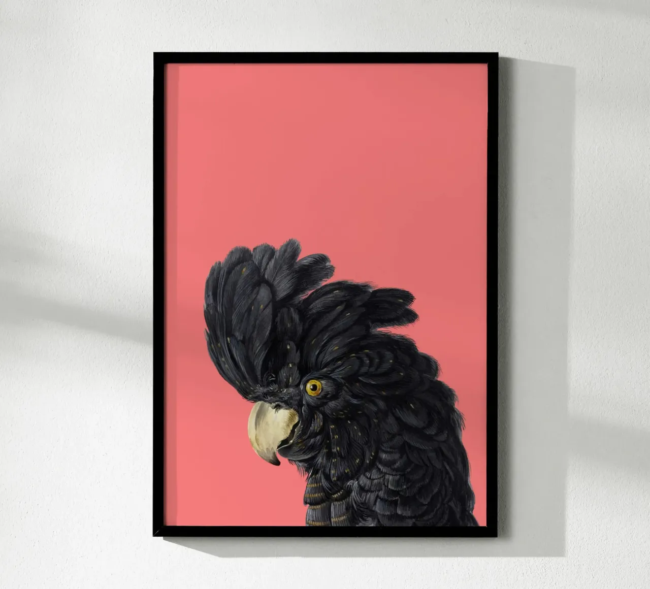 Kakadu poster con telaio in legno da Second Canvas