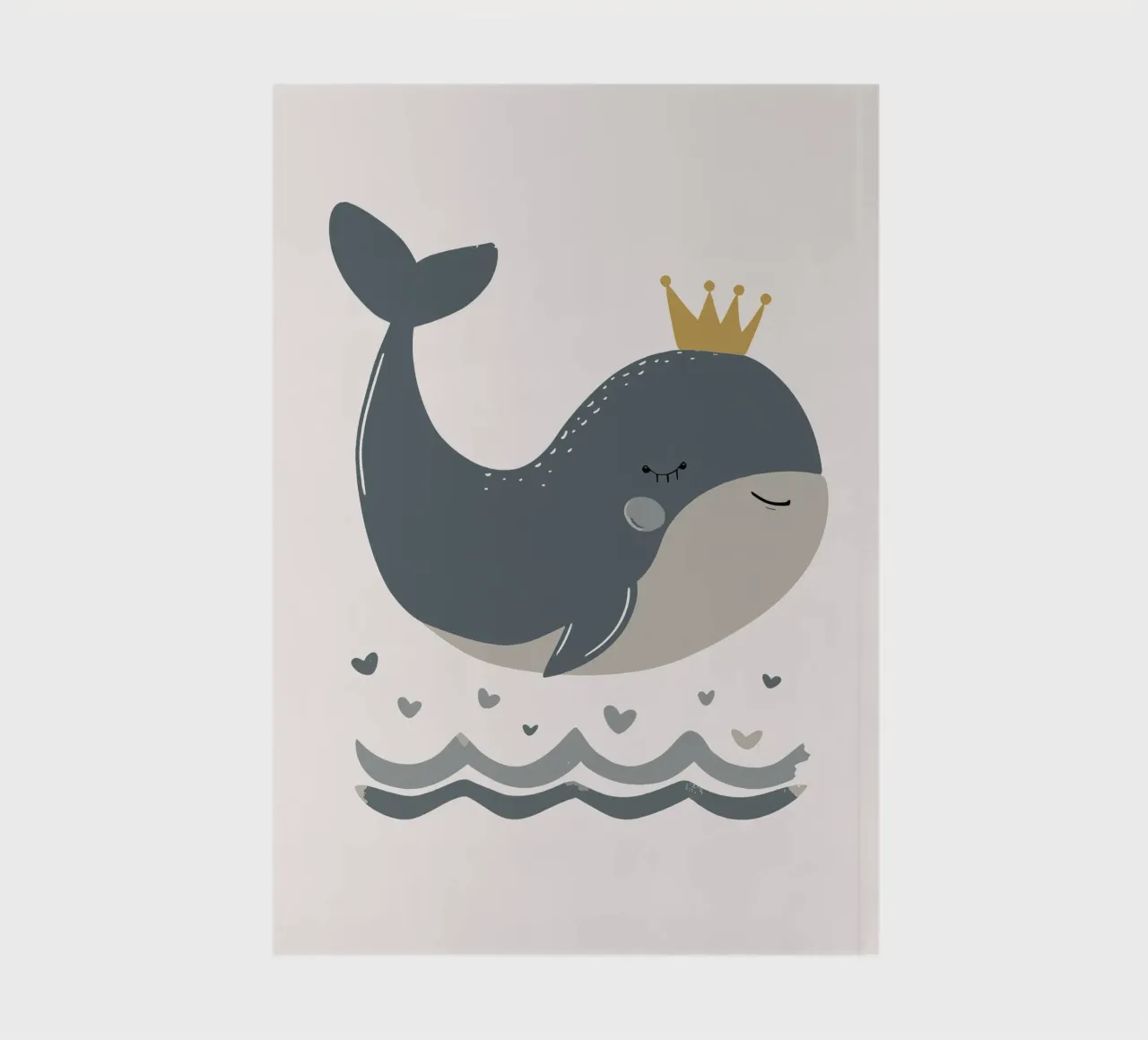Whale with crown notebook by KidzStudio