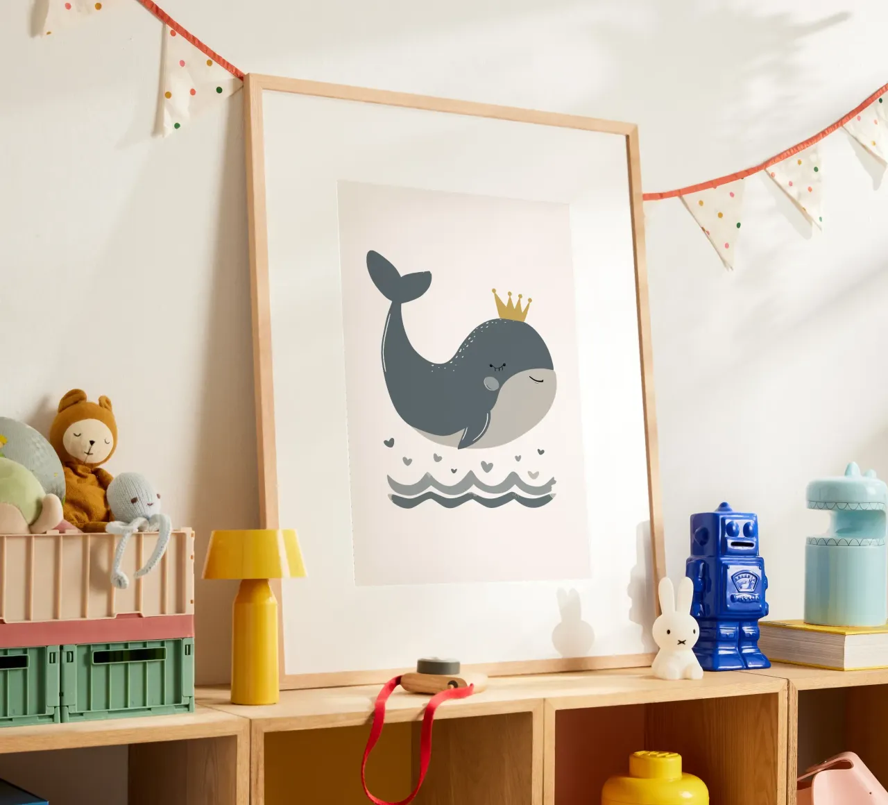 Whale with crown hahnemühle by KidzStudio