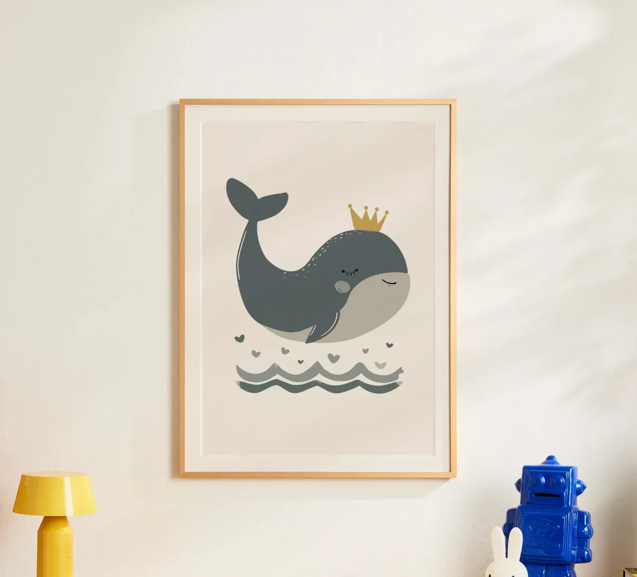 Whale with crown hahnemühle by KidzStudio