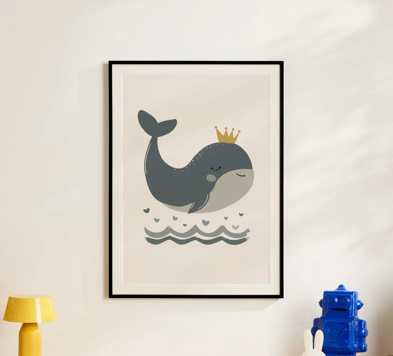 Whale with crown hahnemühle by KidzStudio
