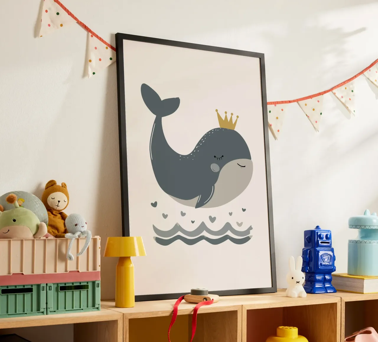Whale with crown hahnemühle by KidzStudio