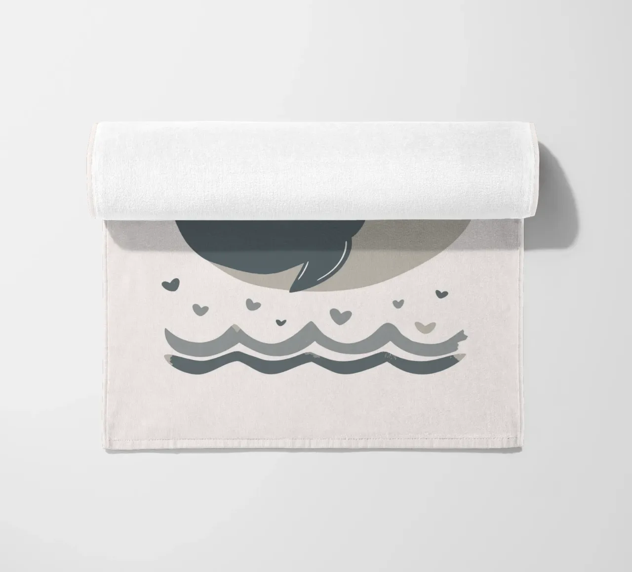 Whale with crown beach towel by KidzStudio