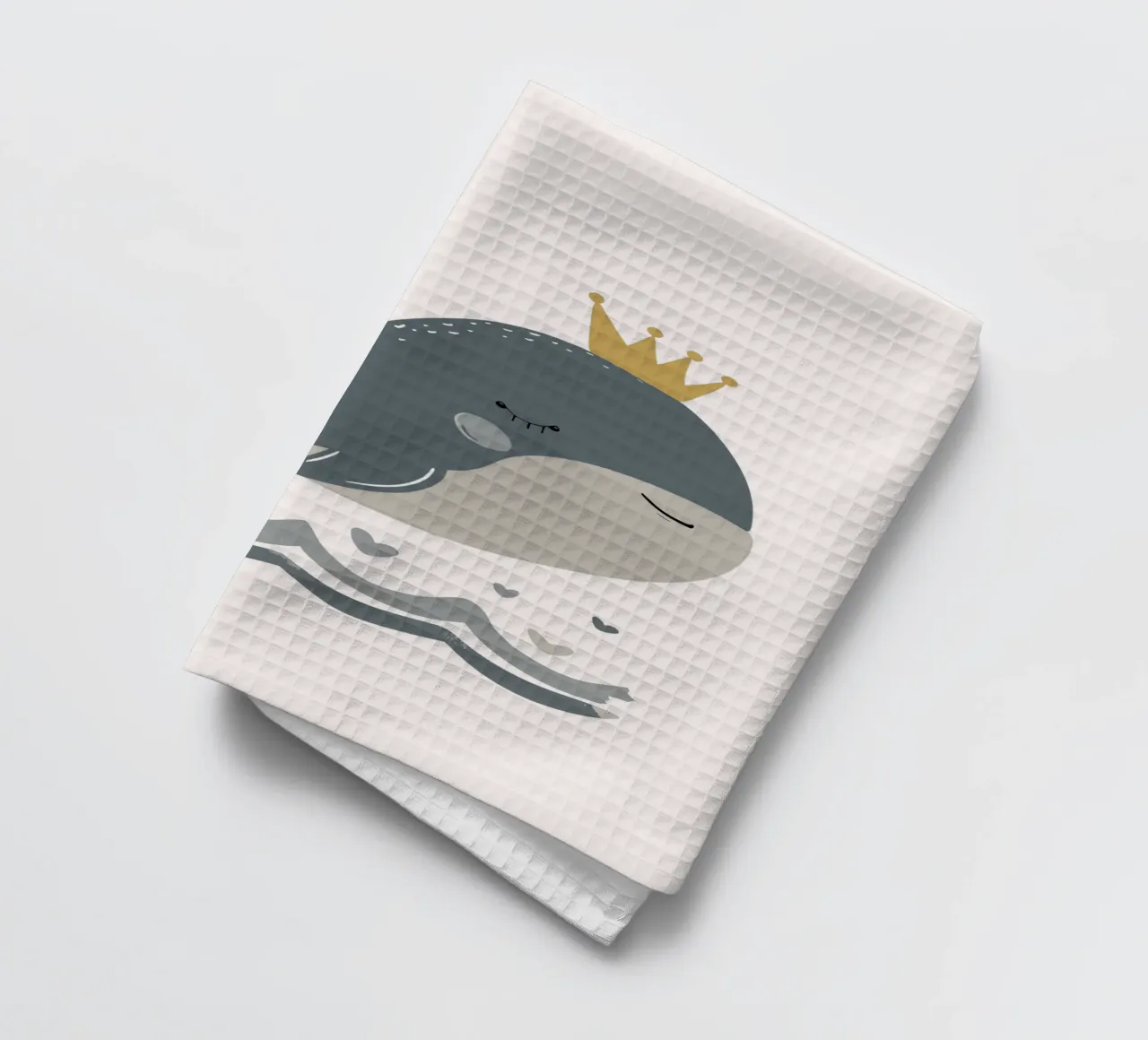 Baleine avec couronne torchon de KidzStudio
