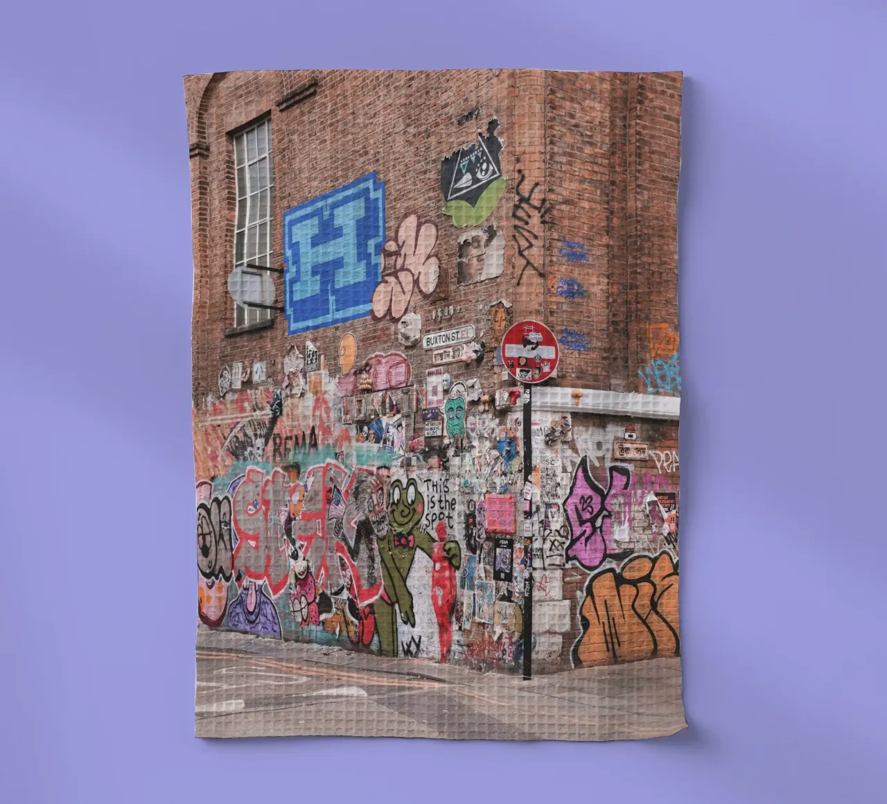Londra, Inghilterra I Graffiti colorati di street art Shoreditch canovaccio da cucina da Julie Travel Photography