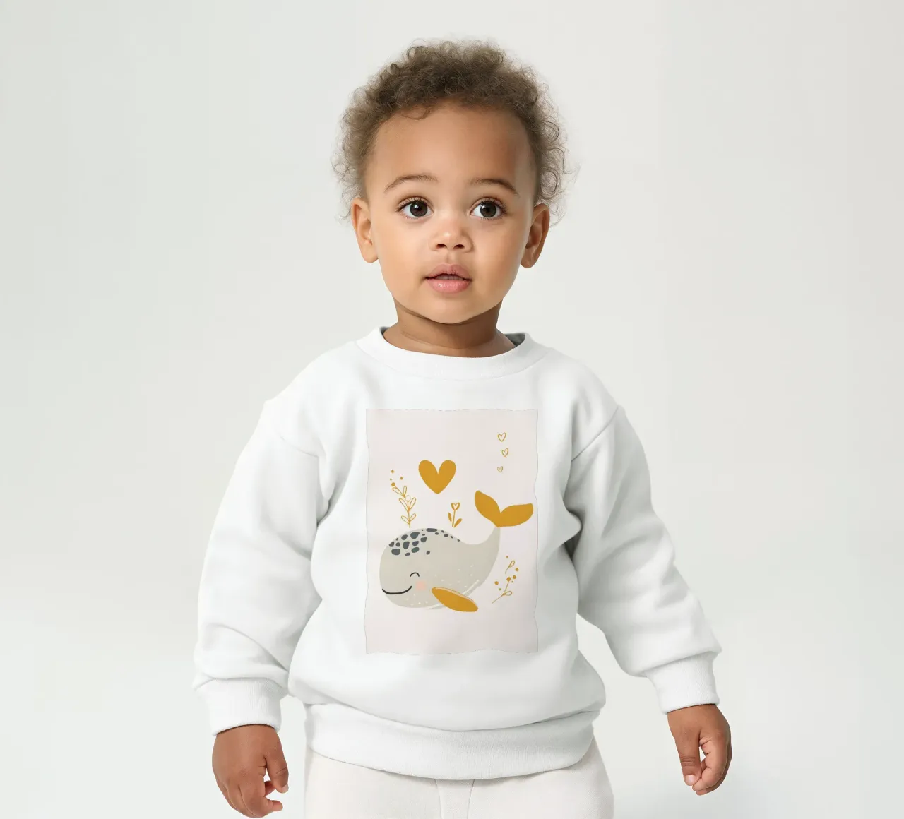 motif mignon de baleine - art mural affectueux sweat pour bébé de KidzStudio