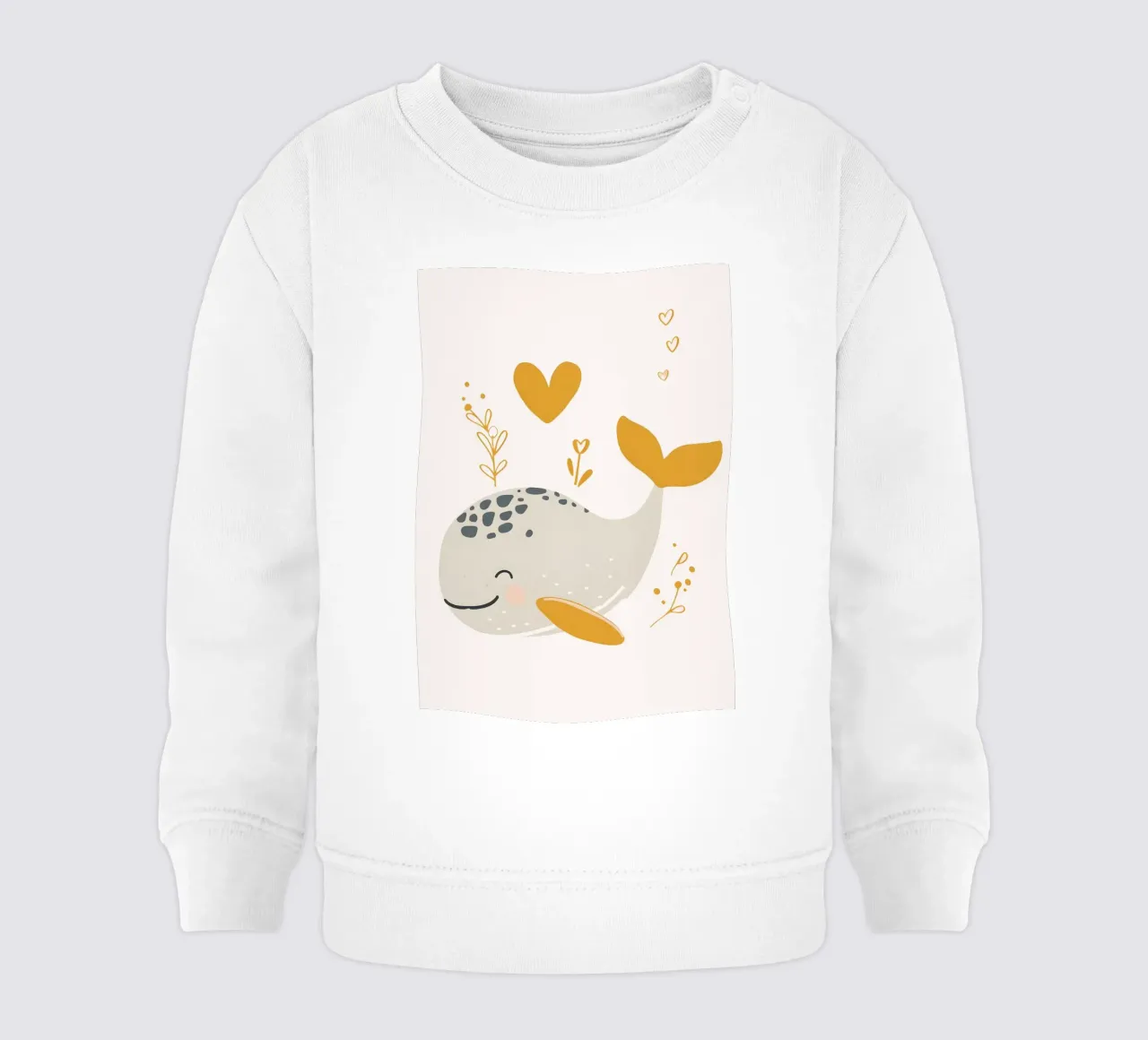 motif mignon de baleine - art mural affectueux sweat pour bébé de KidzStudio